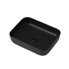 Раковина Abber Rechteck 50 см накладная черная матовая (AC2202MB) - фото 5