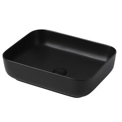 Раковина Abber Rechteck 50 см накладная черная матовая (AC2202MB) - фото 1
