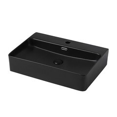 Изображение товара Раковина Abber Rechteck 61 см накладная черная матовая (AC2201MB)