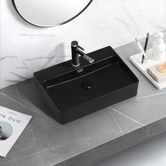 Раковина Abber Rechteck 61 см накладная черная матовая (AC2201MB) - фото 3