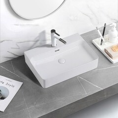 Раковина Abber Rechteck 61 см накладная белая (AC2201) - фото 3