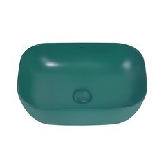 Раковина Abber Rechteck 46 см накладная темно-зеленая матовая (AC2200MBG) - фото 3