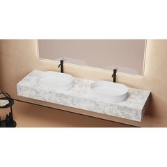 Раковина Abber Bequem 58 см накладная белая (AC2116) - фото 6