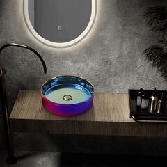 Раковина Abber Bequem 42 см накладная хамелеон (AC2114Regen) - фото 4