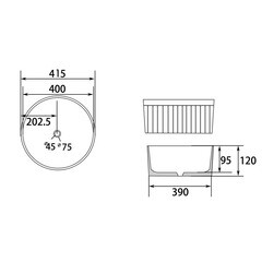 Раковина Abber Bequem 42 см накладная хамелеон (AC2114Regen) - фото 3