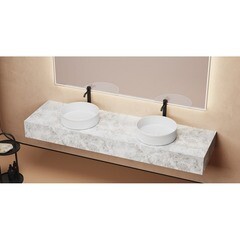 Раковина Abber Bequem 42 см накладная белая (AC2114) - фото 4