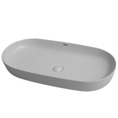 Изображение товара Раковина Abber Bequem 80 см накладная светло-серая матовая (AC2110MLG)