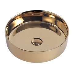 Раковина Abber Bequem 40 см накладная золото (AC2109GG) - фото 1