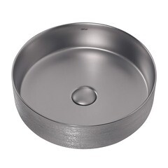 Раковина Abber Bequem 40 см накладная серебро матовое (AC2109BSM) - фото 4