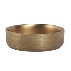 Раковина Abber Bequem 40 см накладная золото матовое (AC2109BGM) - фото 4