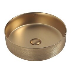 Раковина Abber Bequem 40 см накладная золото матовое (AC2109BGM) - фото 1