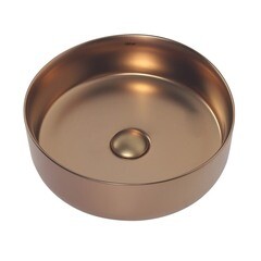 Раковина Abber Bequem 36 см накладная розовое золото матовое (AC2108MRG) - фото 4