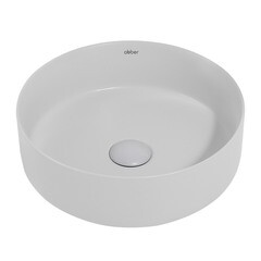 Раковина Abber Bequem 36 см накладная светло-серая матовая (AC2108MLG) - фото 1