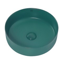 Раковина Abber Bequem 36 см накладная темно-зеленая матовая (AC2108MBG) - фото 4
