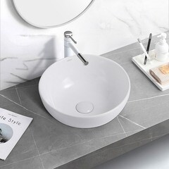 Раковина Abber Bequem 36 см накладная белая (AC2105) - фото 3