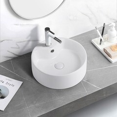 Раковина Abber Bequem 41 см накладная белая (AC2104) - фото 4