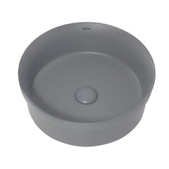 Раковина Abber Bequem 40 см накладная серая матовая (AC2103MG) - фото 4