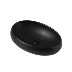 Изображение товара Раковина Abber Bequem 60 см накладная черная матовая (AC2102MB)