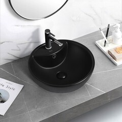 Раковина Abber Bequem 46 см накладная черная матовая (AC2101MB) - фото 3