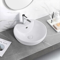 Раковина Abber Bequem 46 см накладная белая (AC2101) - фото 3