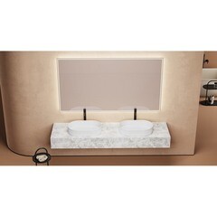 Раковина Abber Bequem 58 см накладная белая матовая (AC2116MW) - фото 4