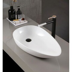 Раковина Abber Bequem 59 см накладная белая (AC2117) - фото 3