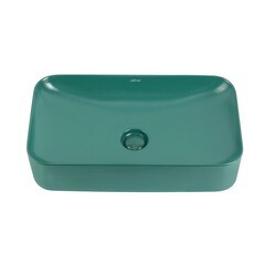 Раковина Abber Rechteck 61 см накладная зеленая матовая (AC2204MBG) - фото 3