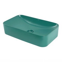 Раковина Abber Rechteck 61 см накладная зеленая матовая (AC2204MBG) - фото 1