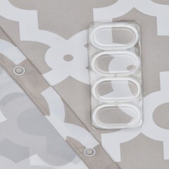 Штора для ванны Zalel 1800х2000 мм полиэстер бежевая (су-213801) - фото 5