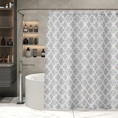 Штора для ванны Zalel 1800х2000 мм полиэстер бежевая (су-213801) - фото 3