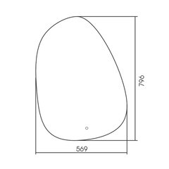 Зеркало с подсветкой фигурное 56,9х79,6 см с сенсорным включением Raval Aweria (AWE-5780_S) - фото 5