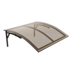 Козырек Практичный 1000х1200 мм бронзовый монолитный - фото 1