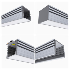 Профиль для светодиодной ленты Apeyron (08-10) 2 м П-образный - фото 2