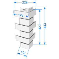 Угол наружный Docke Flemish Premium 443х174 мм жженый красный - фото 4