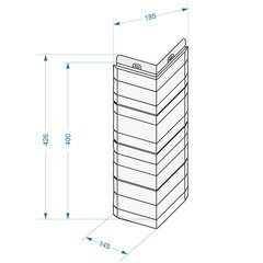Угол наружный Docke Stein Premium 426х145 мм янтарный - фото 2