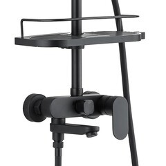 Душевая система Corsa Deco CX с верхним душем с лейкой с изливом черная (SSFCX230SB) - фото 15