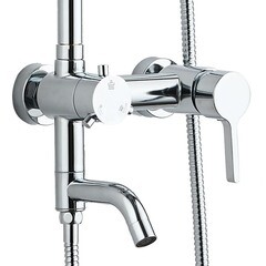 Душевая система Corsa Deco NX с верхним душем с лейкой с изливом хром (SSFNX300S) - фото 18