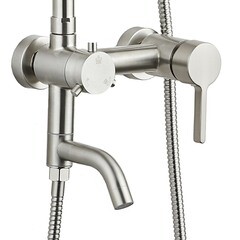 Душевая система Corsa Deco NX с верхним душем с лейкой с изливом сталь (SSFNX300SS) - фото 18