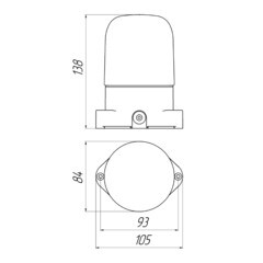 Светильник накладной Svet НББ 01-60-001 E27 60 Вт IP65 черный (1300-00020) - фото 2