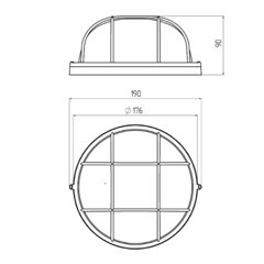Светильник накладной Svet НБП 03-60-002 E27 60 Вт IP54 белый с решеткой призма (1301-00060) - фото 2