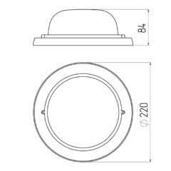Светильник накладной Svet НБО 03-60-011 E27 60 Вт IP54 желтый призма (1303-00010) - фото 2
