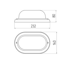 Светильник накладной Svet НБО 04-60-011 E27 60 Вт IP54 желтый призма (1304-00010) - фото 2