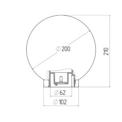 Светильник садово-парковый Svet Анелма белый 210 мм E27 60 Вт IP44 (1200-00200/3977) - фото 2
