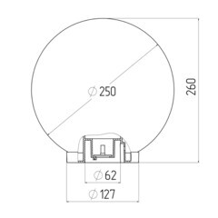 Светильник садово-парковый Svet Анелма белый 260 мм E27 60 Вт IP44 (1200-00150/3984) - фото 2