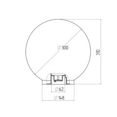 Светильник садово-парковый Svet Анелма белый 310 мм E27 100 Вт IP44 (1200-00100) - фото 2