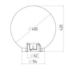 Светильник садово-парковый Svet Анелма белый 420 мм E27 150 Вт IP44 (1200-00010/4527) - фото 2