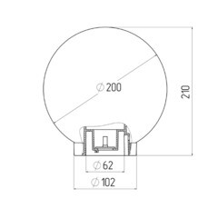 Светильник садово-парковый Svet Анелма золотой 210 мм E27 60 Вт IP44 (1200-00220/4622) - фото 2