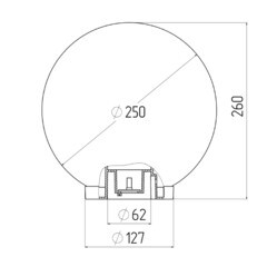 Светильник садово-парковый Svet Анелма золотой 260 мм E27 60 Вт IP44 (1200-00170/4833) - фото 2