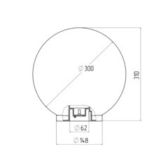Светильник садово-парковый Svet Анелма золотой 310 мм E27 100 Вт IP44 (1200-00120/4646) - фото 2