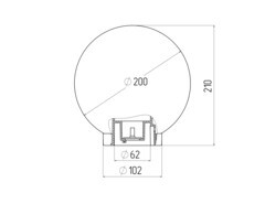 Светильник садово-парковый Svet Анелма золотой 210 мм E27 60 Вт IP44 (1200-00420/4783) - фото 2